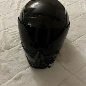 Ruroc Liquid Carbon Race Helmet with shockwave Bluetooth and go pro mount!